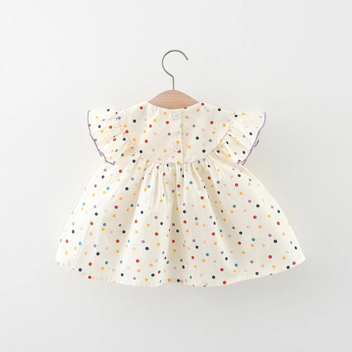 Cotton Baby Dress Flower Embroidery Comfortable Baby Dress Colorful Polka Dot Printed Dress - AliExpress 1501