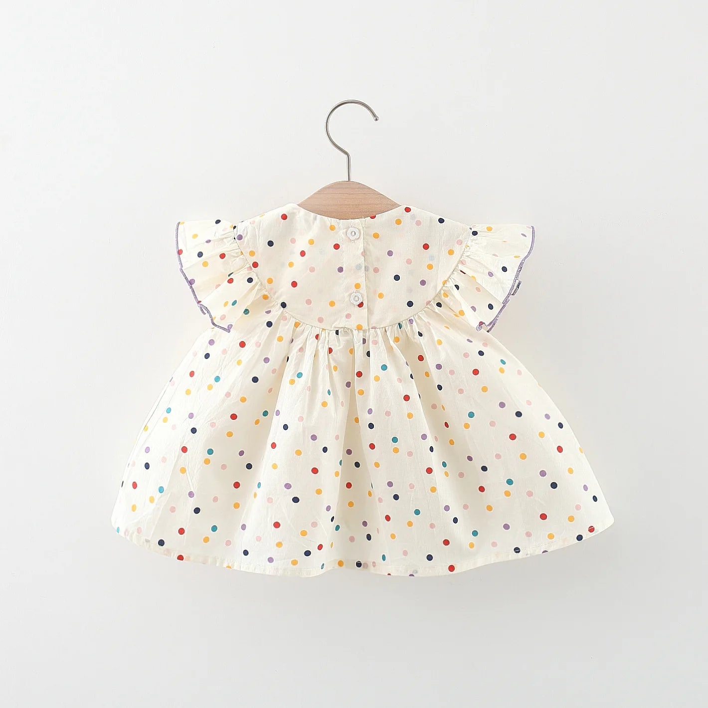 Cotton Baby Dress Flower Embroidery Comfortable Baby Dress Colorful Polka Dot Printed Dress - AliExpress 1501