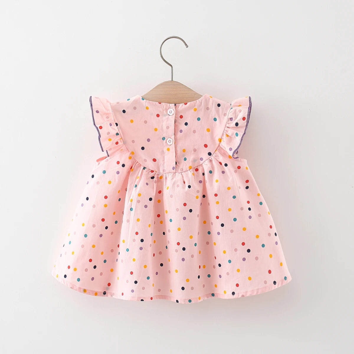 Cotton Baby Dress Flower Embroidery Comfortable Baby Dress Colorful Polka Dot Printed Dress - AliExpress 1501